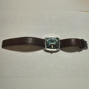 Seiko Watch. Green/Brown